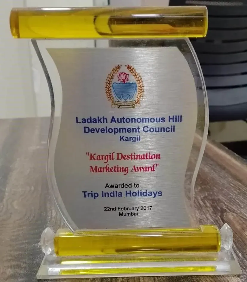 Kargil Destination Marketing Award memento